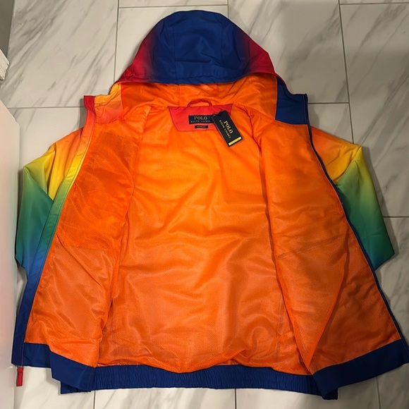 Men’s Polo Ralph Lauren Rainbow Windbreaker Jacket - Picture 2 of 3
